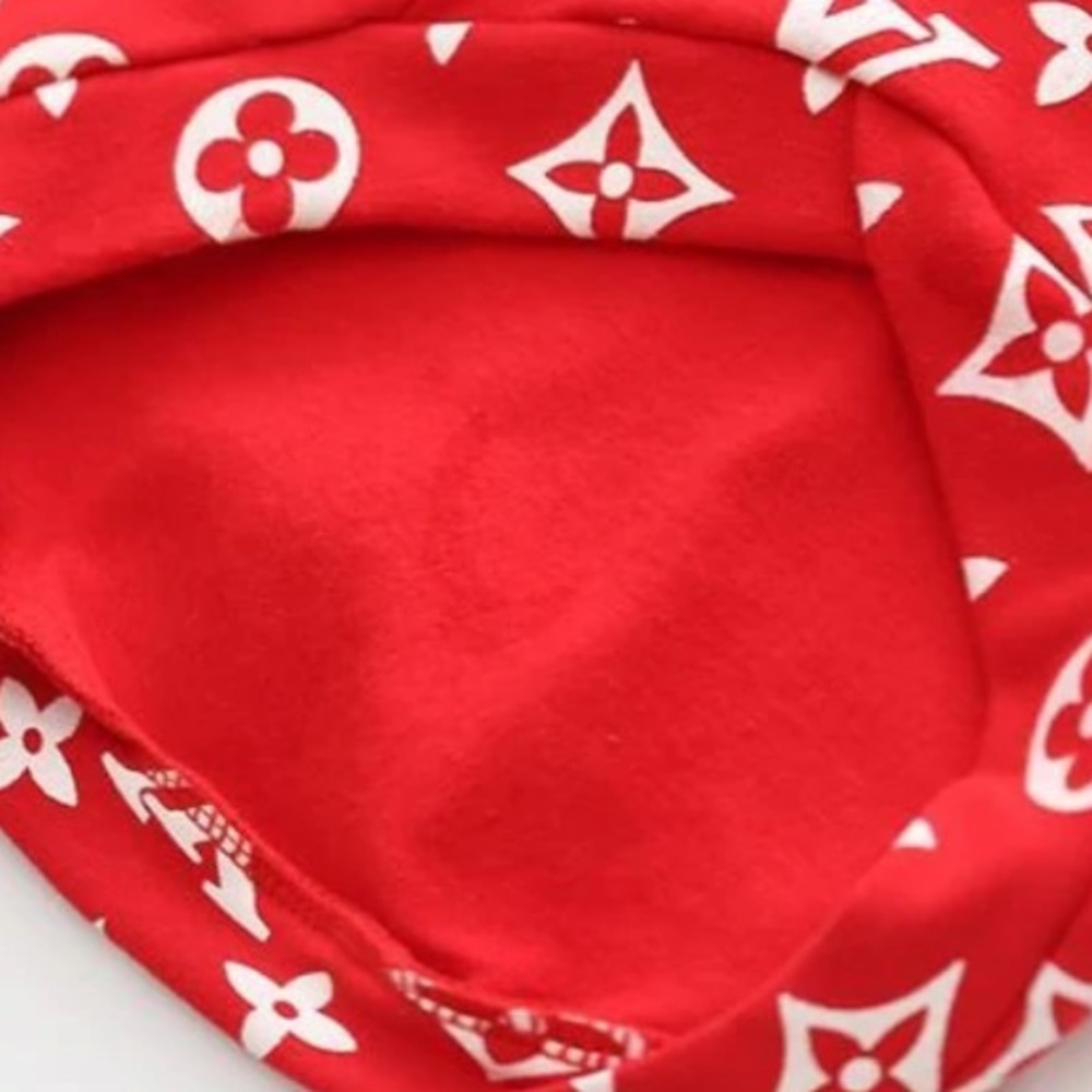 Pawmain “Pupreme” Supreme x Louis Vuitton Collab - Inspired Hoodie for Dogs - Picture 10 of 11